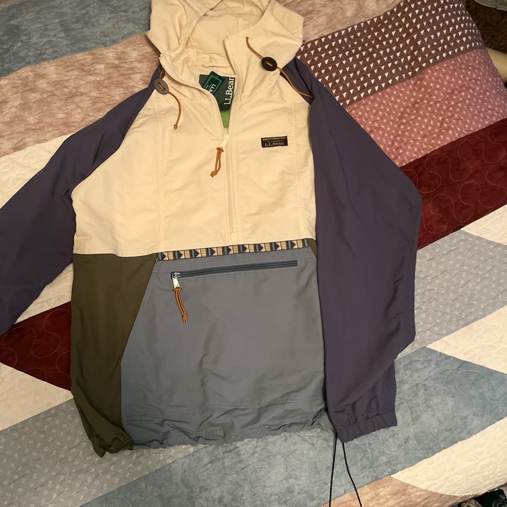 NWT LL Bean packable anorak windbreaker Size Large
